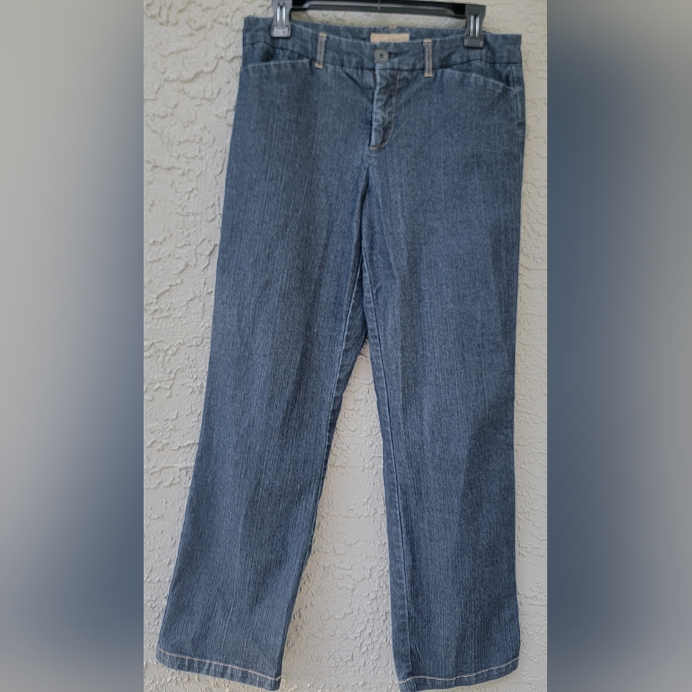 Khakis zipper closure blue jeans size 6 petit